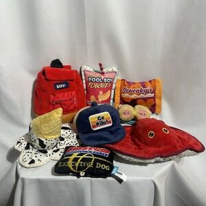 Bark Box Dog Toys Lot Plush Crinkle Squeaker 8 PCS | Costco, Ice Cream, Hat, Bag